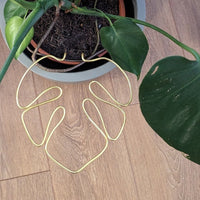 Monstera Shaped Plant Support - Gold Coloured